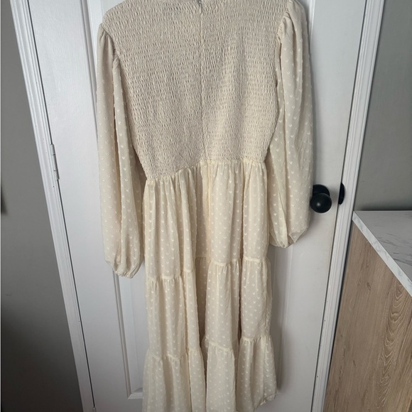 Dainty Jewells Cream Long-Sleeve Dress - Picture 3 of 3